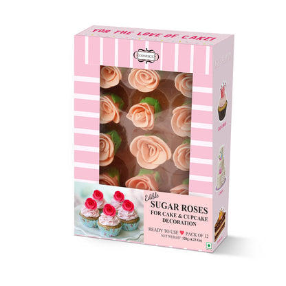 Sugar Roses for Cake & Cupcake Decoration Hot Pink 120 gms