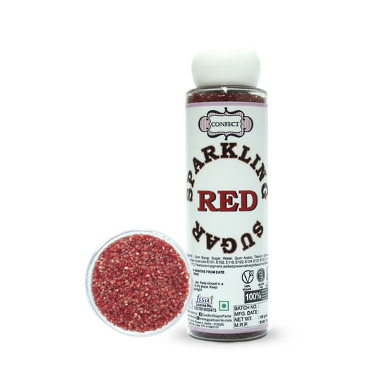 Confect Red Sparkling Sugar 100 gms