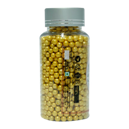 Confect Yellow Disco Balls Sprinkles 5 MM 120 Gms