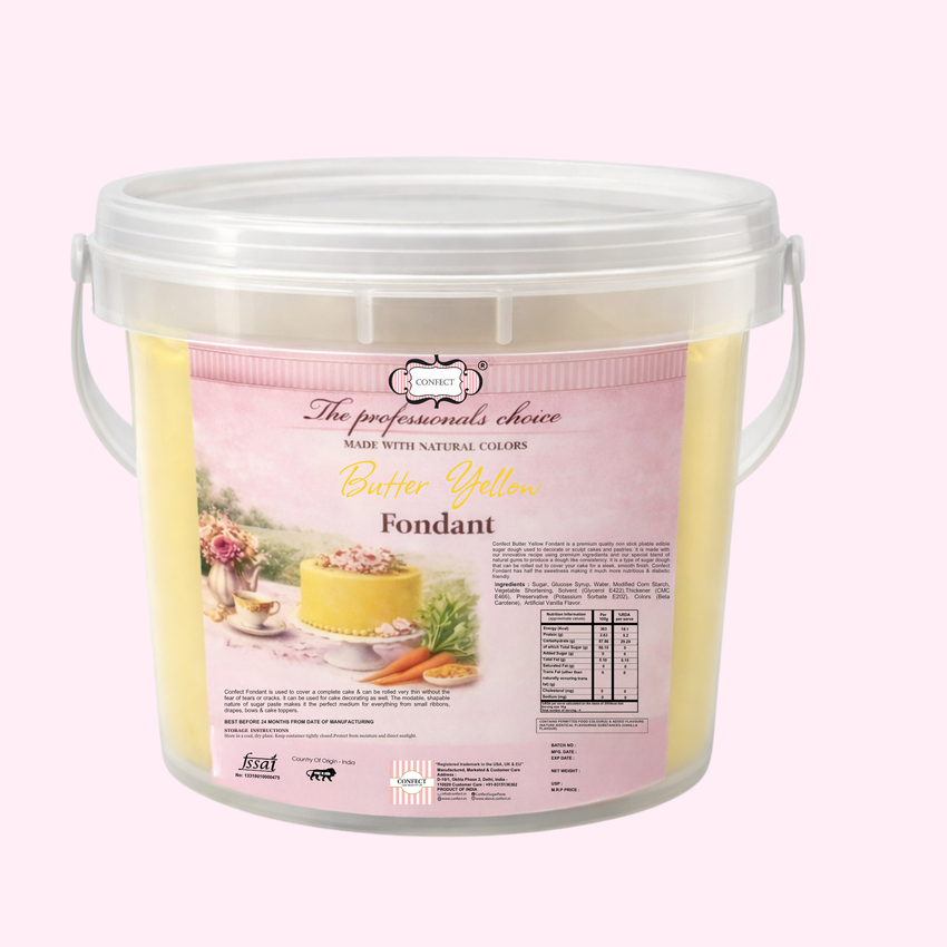 Butter Yellow | Edible Natural Fondant (4 x 250g)