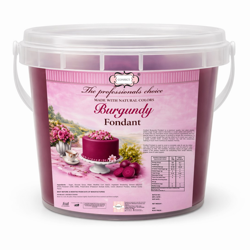Burgundy | Edible Natural Fondant (4 x 250g)