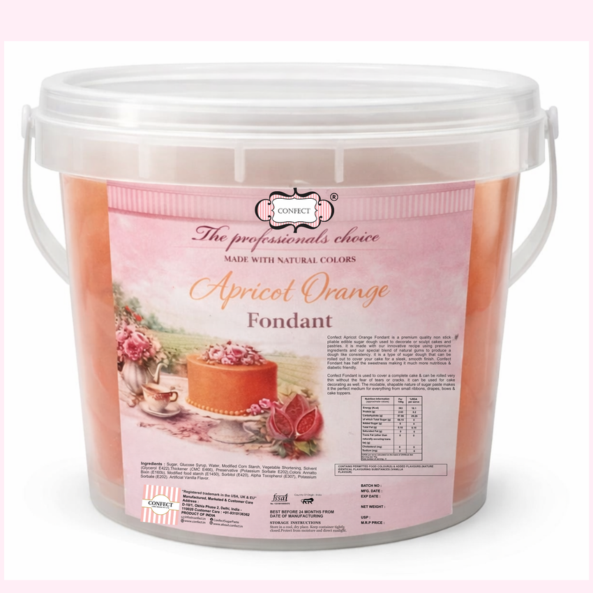 Apricot Orange | Edible Natural Fondant (4 x 250g)