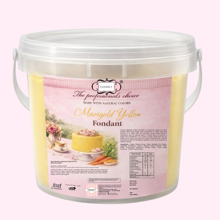 Marigold Yellow | Edible Natural Fondant (4 x 250g)