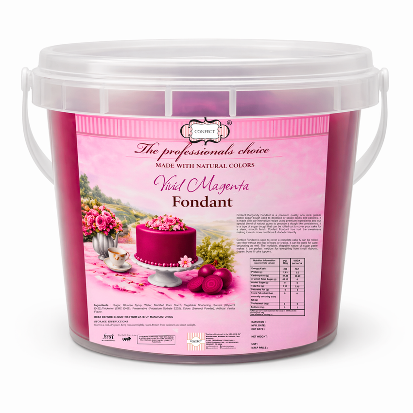 Vivid Magenta | Edible Natural Fondant (4 x 250g)