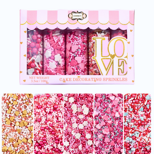 Valentine Sprinkles | 11 Edible Decoration for Baking & Dessert 100 Gms