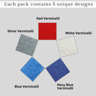 Mix Red, White, Blue & Silver Jimmies | Justice League Patriotic Sprinkles