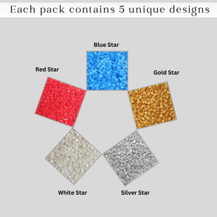 Mix Blue, Red, Silver, White & Gold Patriotic Sprinkles | Mighty Hero Sprinkles