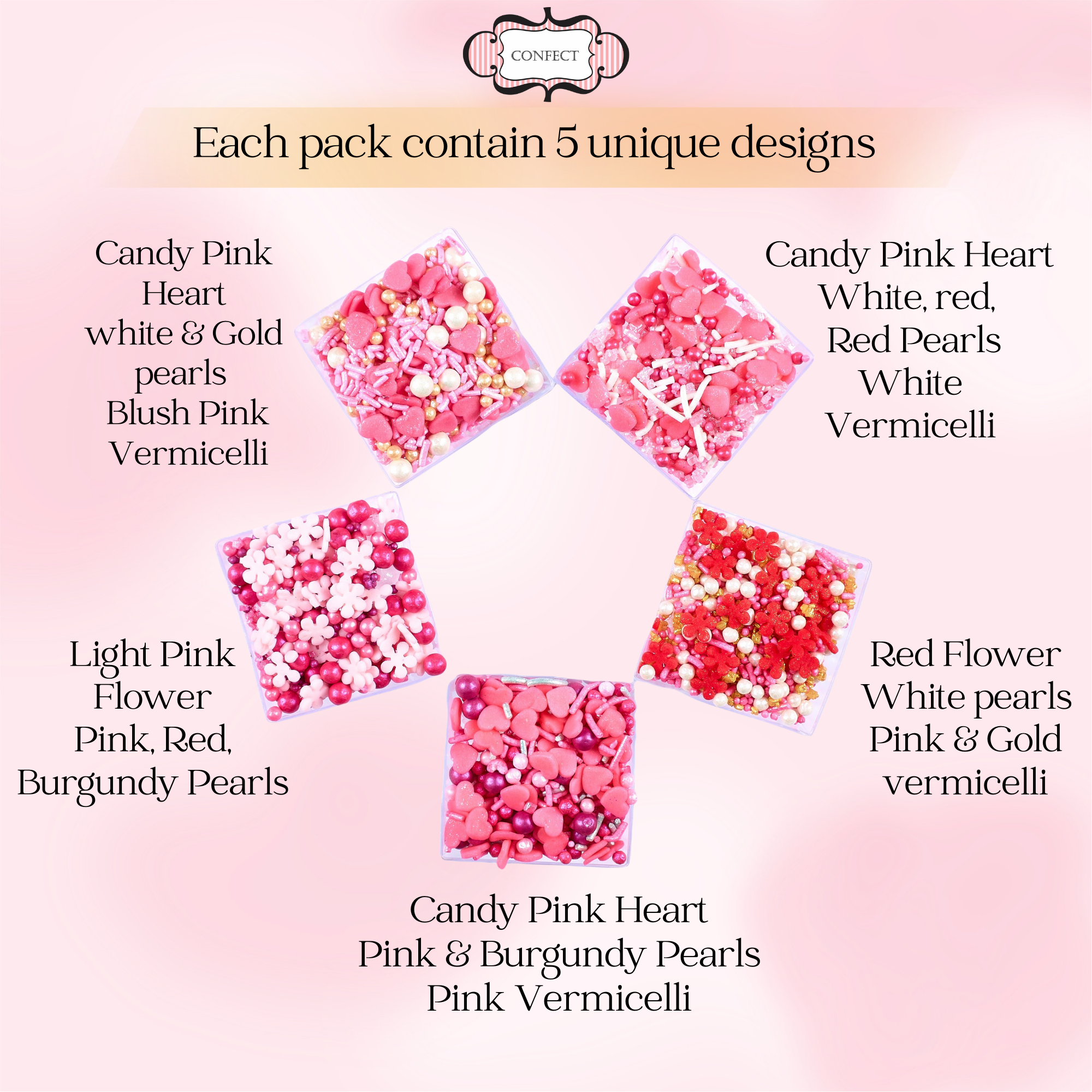 Valentine Sprinkles VS Multipack 14 - 100 gms