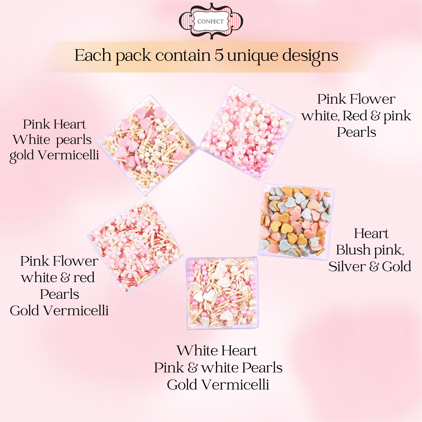 Valentine Sprinkles VS Multipack 18 - 100 gms