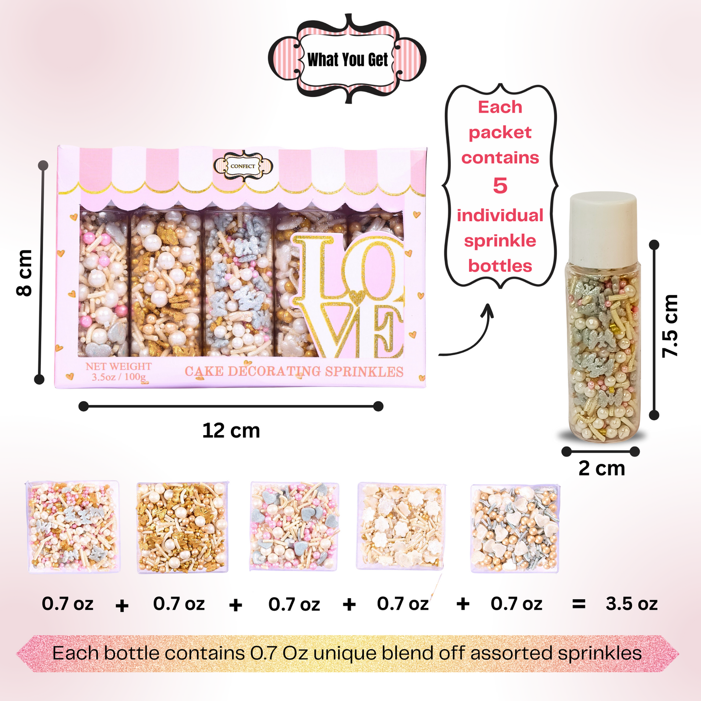 Valentine Sprinkles VS Multipack 19 - 100 gms