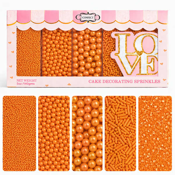 Sprinkles for Cakes & Cupcakes Decoration | USP-23(Orange)
