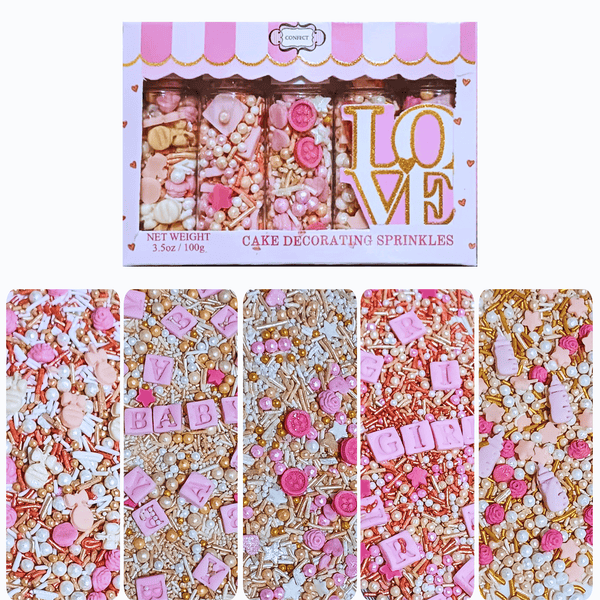 Girls Baby Shower Sprinkles Multipack 6 | 140g