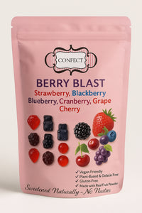 Berry Blast Gummies | Pack of Strawberry, Blackberry, Blueberry, Cranberry, Grape, Cherry Gummies | 300g