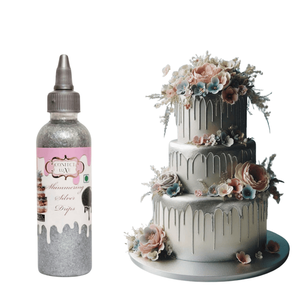 Shimmering Silver | Edible Drips 110g