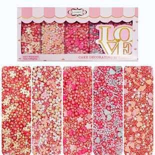 Valentine Sprinkles | 15 Edible Decoration for Baking & Dessert 100 Gms