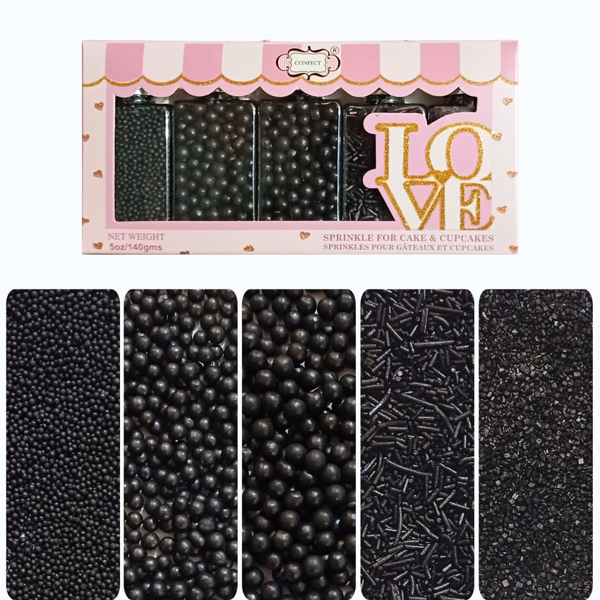 Sprinkles for Cakes & Cupcakes Decoration | USP-19(Black)