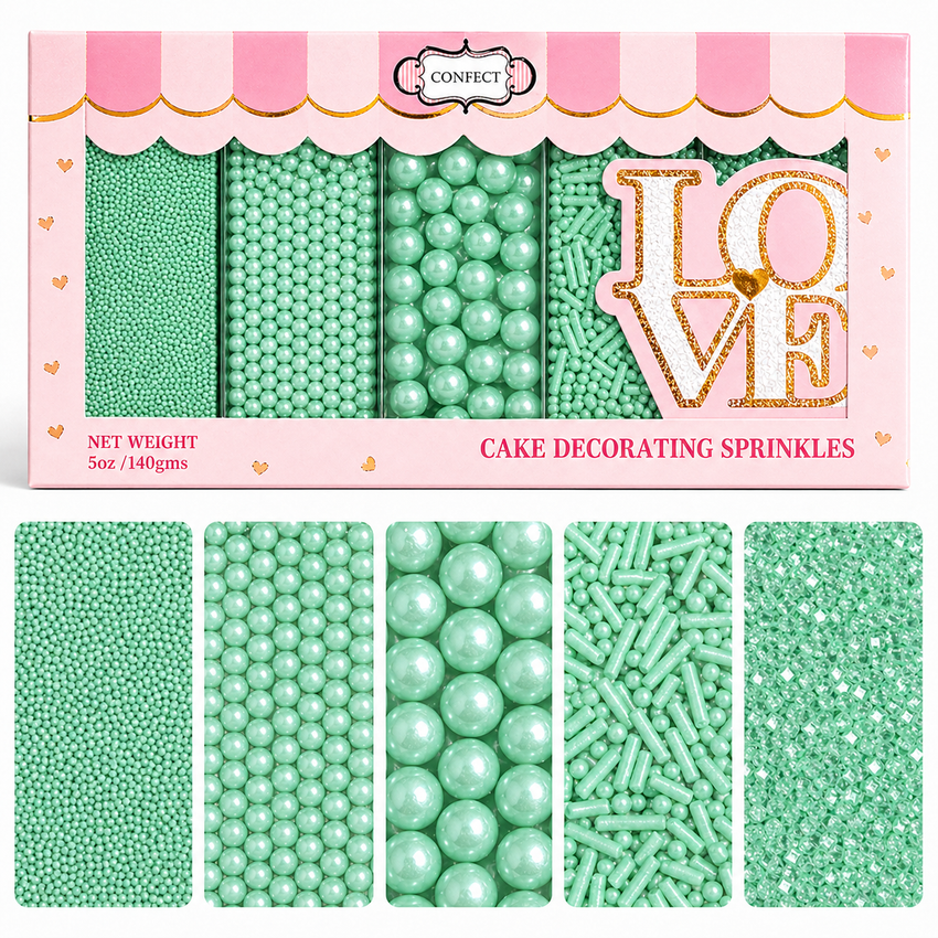 Sprinkles for Cakes & Cupcakes Decoration | USP-12(Mint Green)