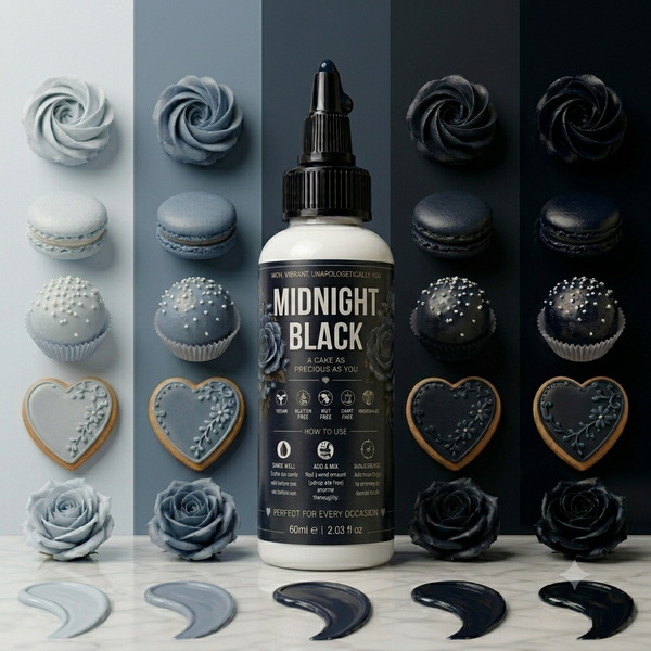 Midnight Black | Edible Gel Color 60ml