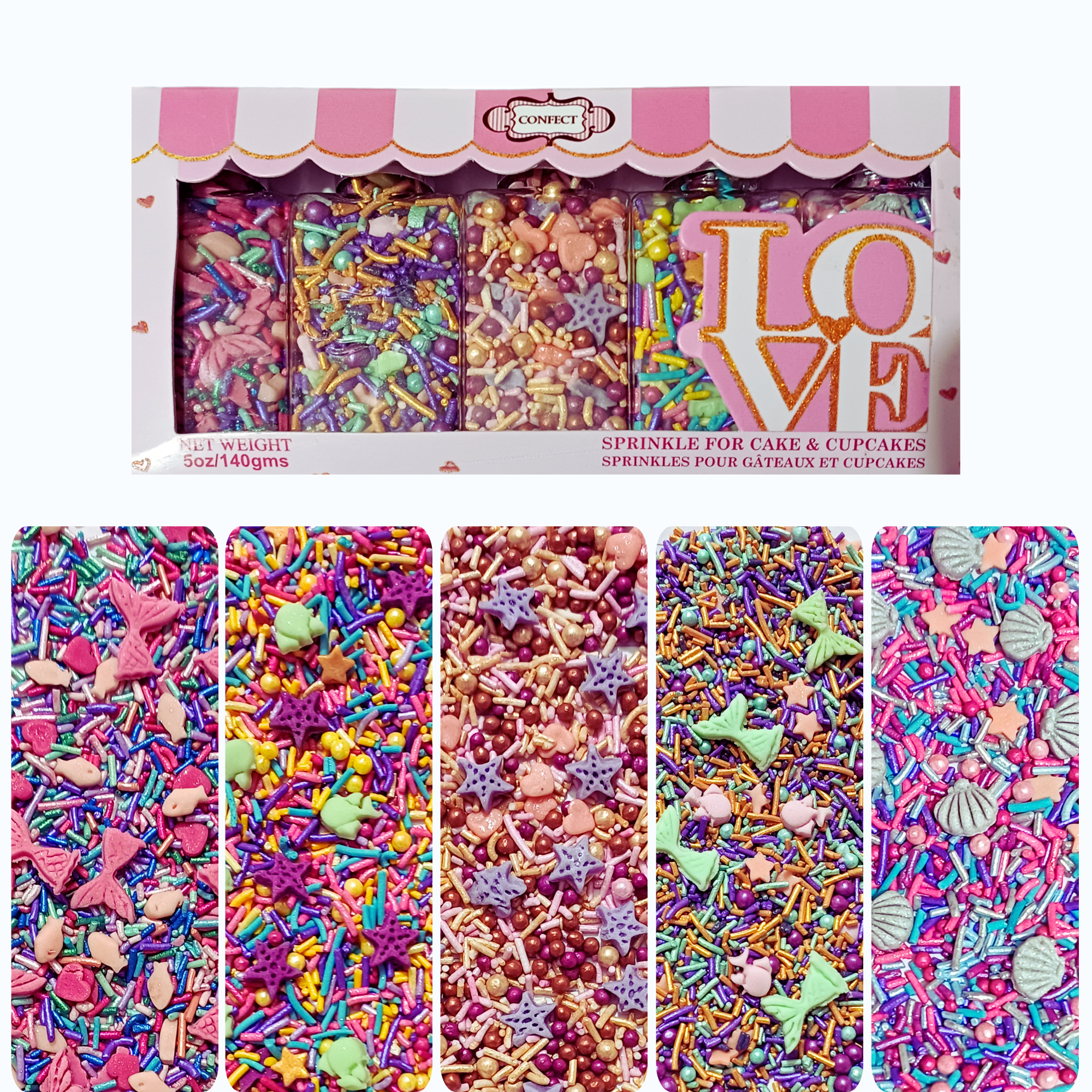 Under the Sea Sprinkles for Decorations 02 | 140g – Confect