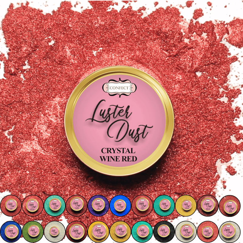 Crystal Wine Red | Edible Luster Dust 5 Gms
