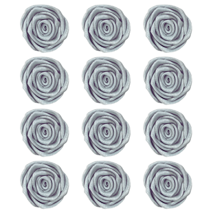 Silver | Edible Metallic Sugar Roses Topper