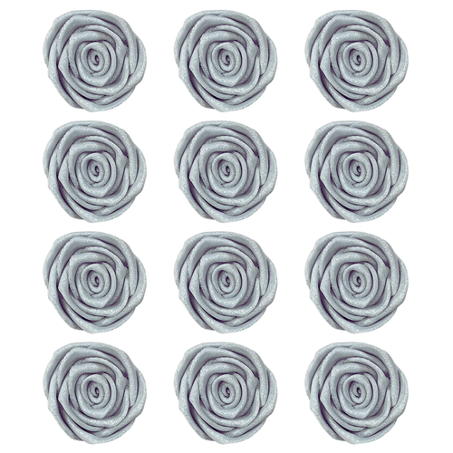Silver | Edible Metallic Sugar Roses Topper