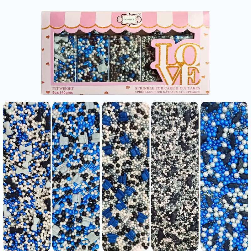 Black, Blue & White | (02) Father's Day Sprinkles 100Gm