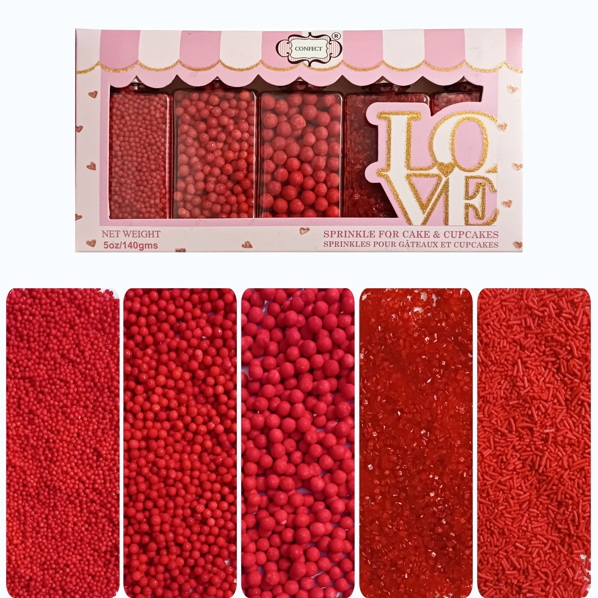 Sprinkles for Cakes & Cupcakes Decoration | USP-24(Red)