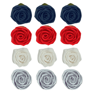 Edible Sugar Roses Cake Toppers - Pack of 12 (01)