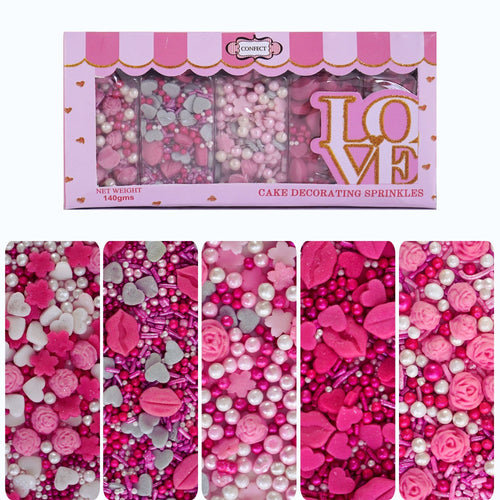 Shimmering Charm I Silver & White Pearls | Edible Mother's Day Sprinkles