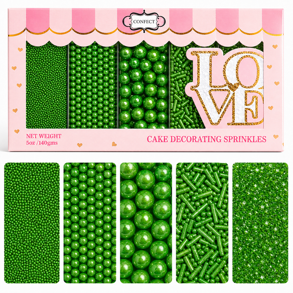 Sprinkles for Cakes & Cupcakes Decoration | USP-11(Pea Green)