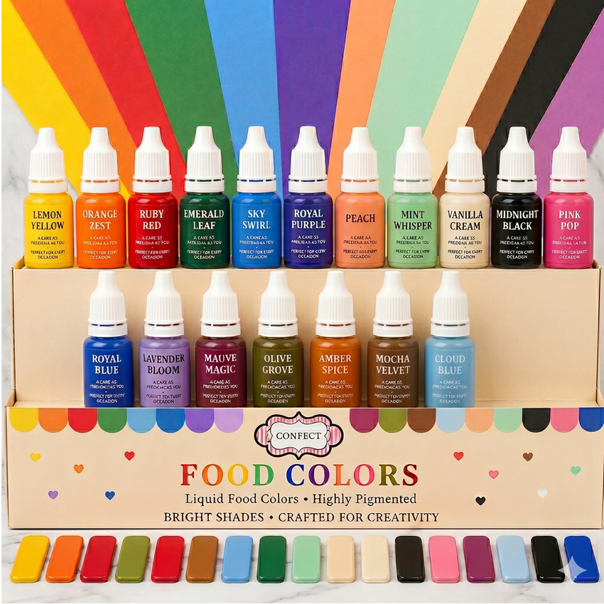 Complete Set | Pack of 18 Edible Water Color