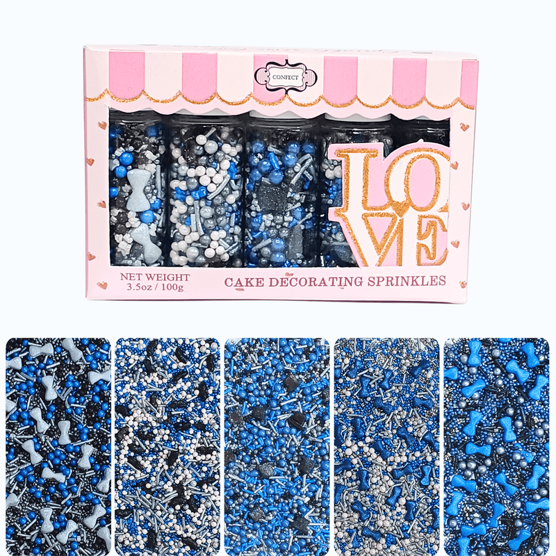 Black, Blue & White | (04) Father's Day Sprinkles 100Gm