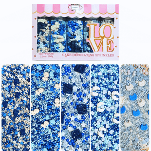 Boys Baby Shower Sprinkles | Baby Blue Sprinkles for Cake & Cupcake Decorating