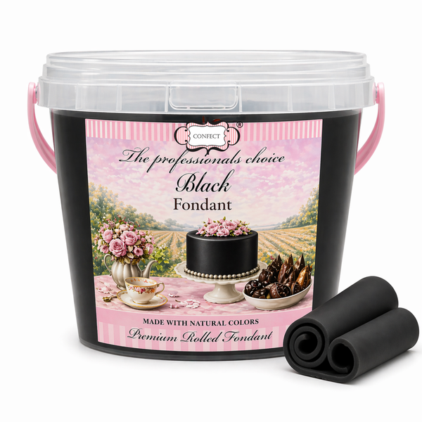 Black | Edible Natural Fondant (4 x 250g)