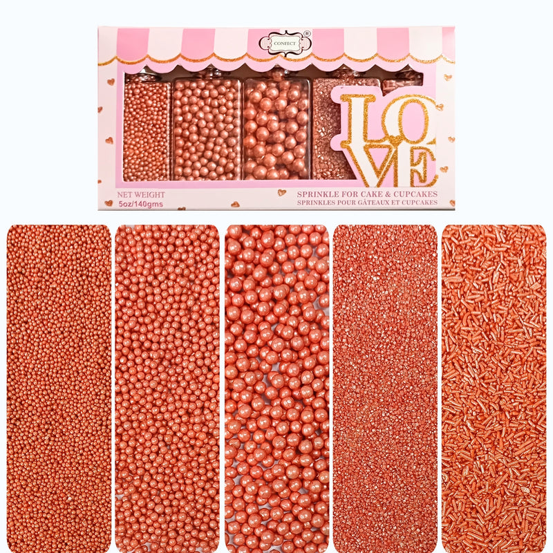 Sprinkles for Cakes & Cupcakes Decoration | USP-18(Rose Gold)