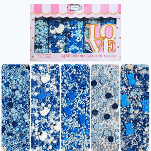 Boys Baby Shower Sprinkles | Baby Blue Sprinkles for Cake & Cupcake Decorating