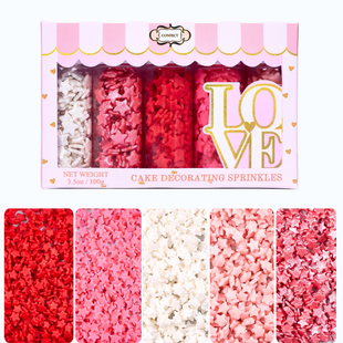 Valentine Sprinkles | 20 Edible Decoration for Baking & Dessert 100 Gms
