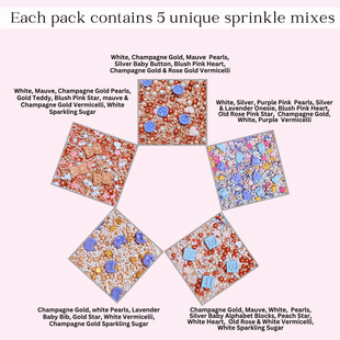 Girls Baby Shower Sprinkles | Edible Sprinkles