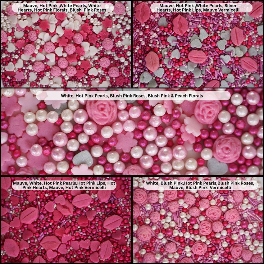 Shimmering Charm I Silver & White Pearls | Edible Mother's Day Sprinkles