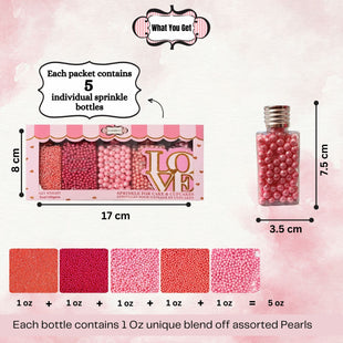 Valentine Sprinkles | 01 Edible Decoration for Baking & Dessert 100 Gms