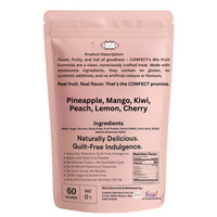 Tropical Vibes Gummies | Pack of Pineapple, Mango, Kiwi, Peach, Lemon, Cherry Gummies | 300g