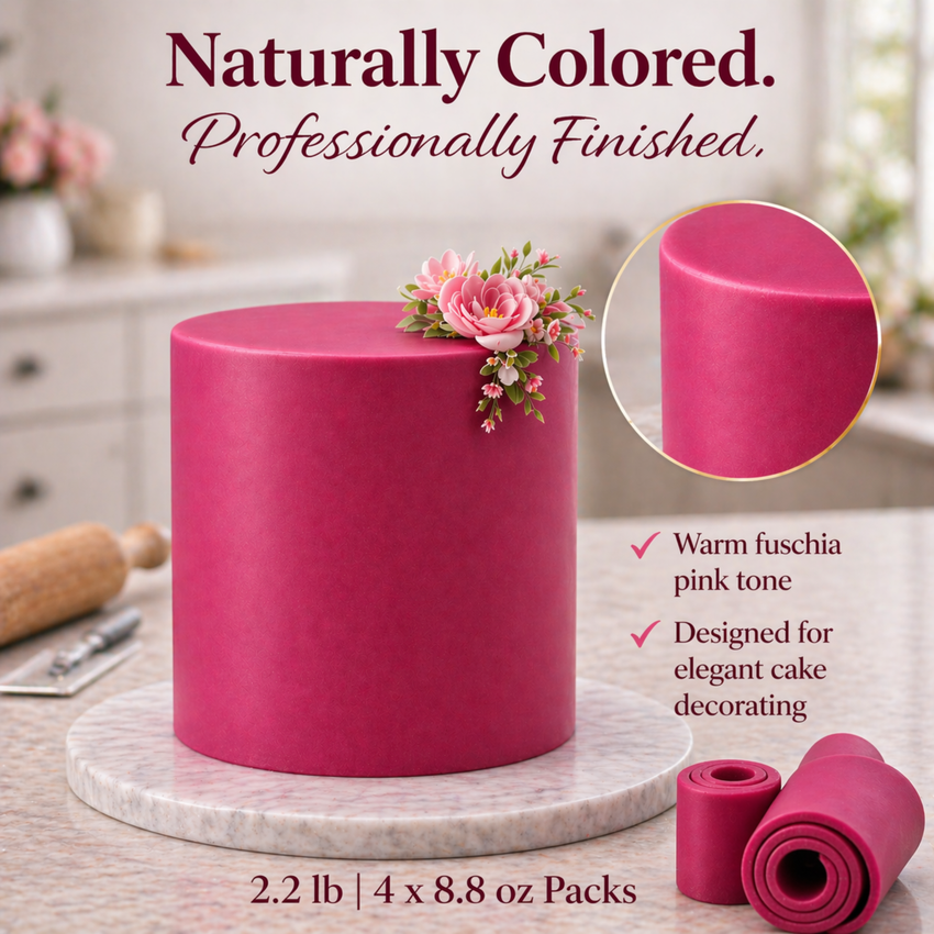 Fuschia Pink | Edible Natural Fondant (4 x 250g)