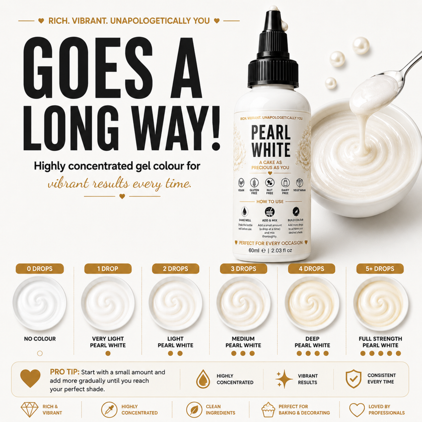 Pearl White | Edible Gel Color 60ml