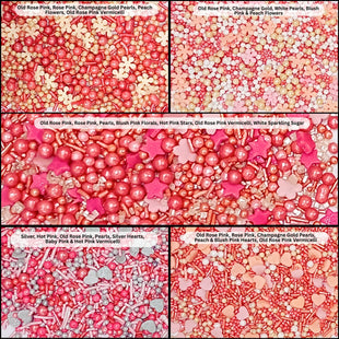 Valentine Sprinkles | 15 Edible Decoration for Baking & Dessert 100 Gms