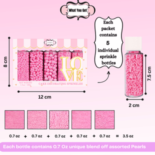 Sprinkles for Cakes & Cupcakes Decoration | USP-2(Baby Pink)