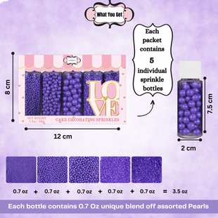 Sprinkles for Cakes & Cupcakes Decoration | USP-1(Purple)