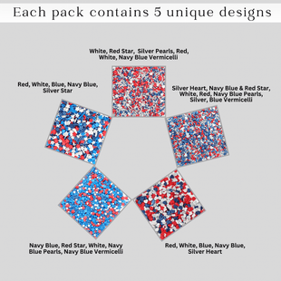 Heart & Star Sprinkles | Pearls & Jimmies | Ultimate Avenger Patriotic Sprinkles