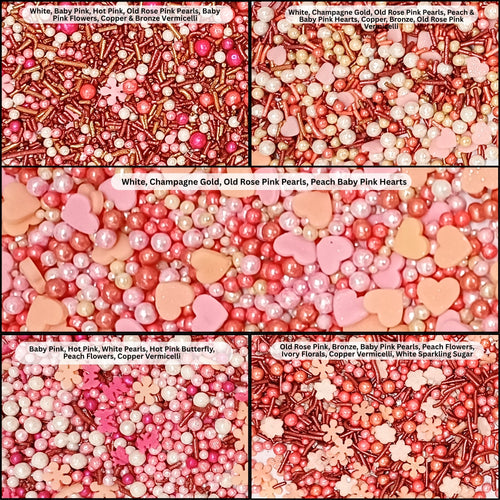 Valentine Sprinkles | 10 Edible Decoration for Baking & Dessert 100 Gms