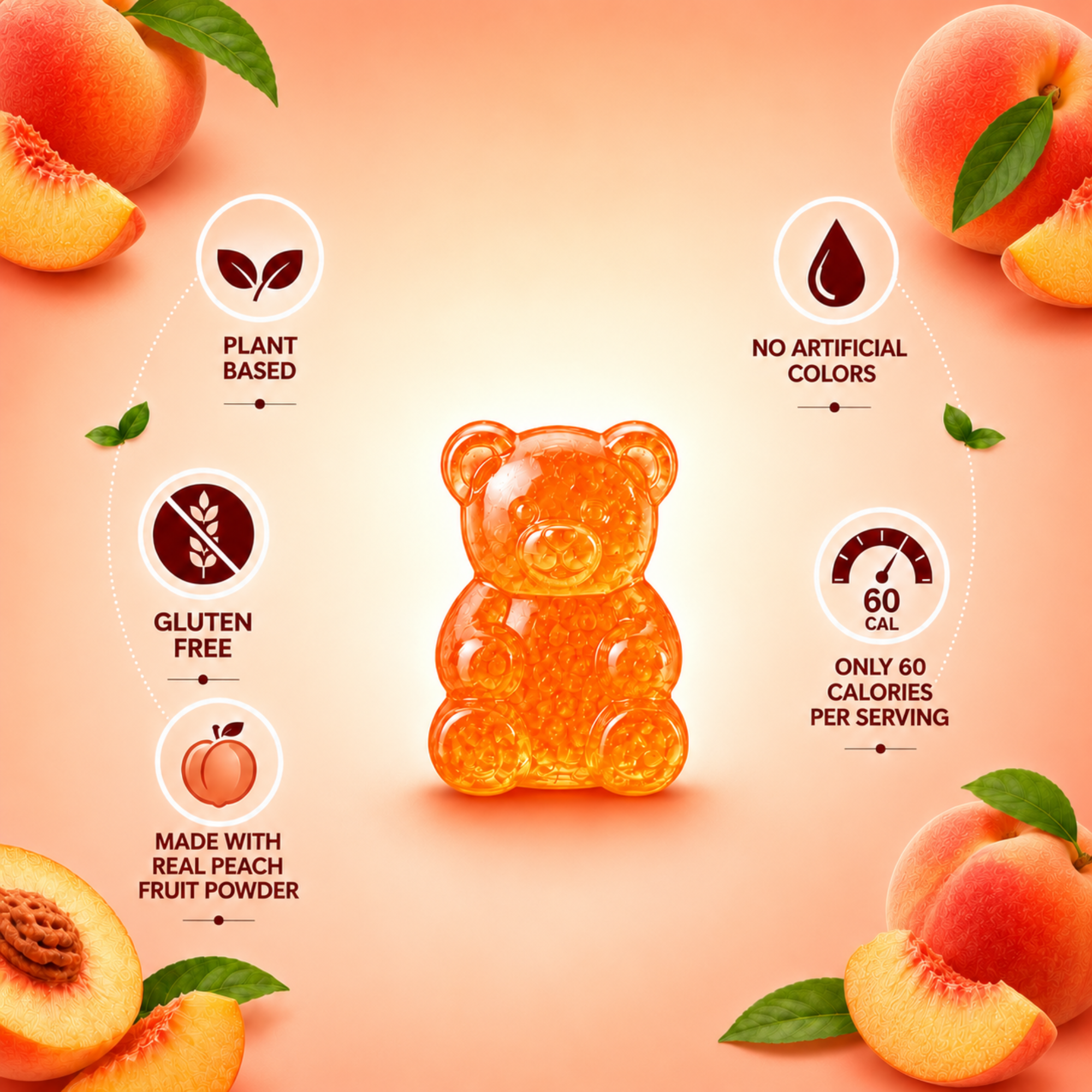 Peachy Sour Swirl Gummies